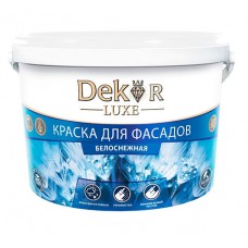 Краска ВД-АК-111 ГОСТ "DEKOR" для фасадов белоснежная 3 кг